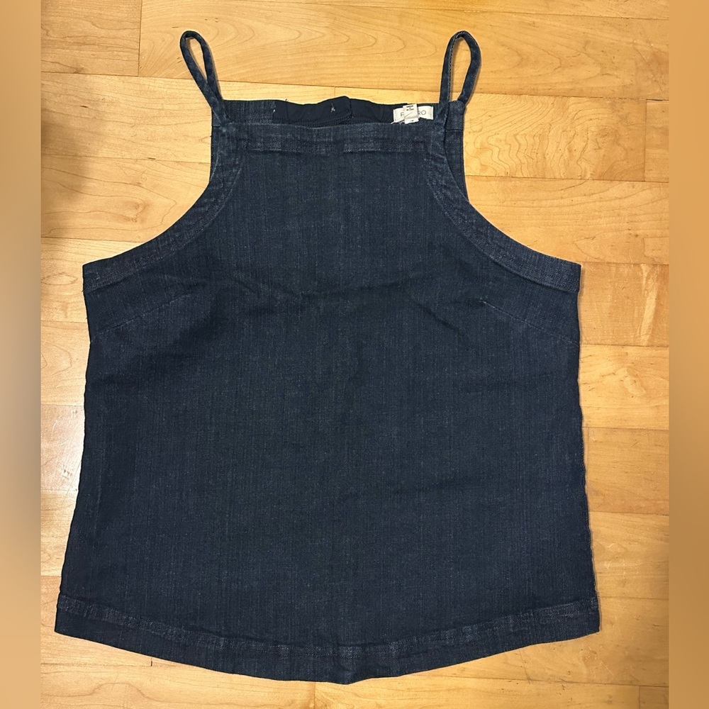 Anthrolpologie BNWT Pilcro Indigo BACKLESS Denim Top